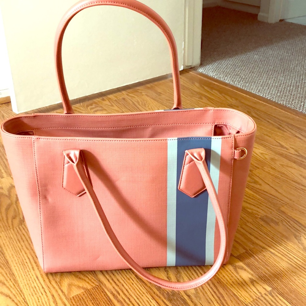 Dagne Dover Classic Tote in Sienna Stripe